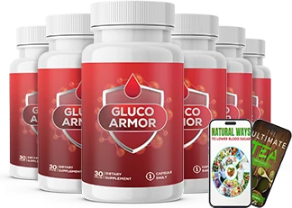 Gluco Armor 6 bottles best value with 2 free bonuses